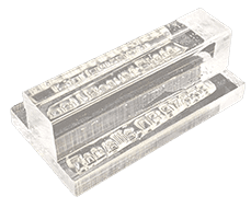 1 x 2 Acrylic SEE-THRU Stamps Made Daily Online! Free same day shipping. Excellent customer service. No sales tax - ever.