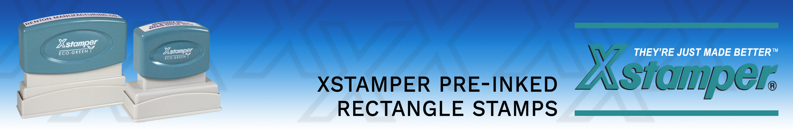 Xstamper Rectangle Stamps customized for you. Made and shipped daily.  No sales tax ever. 