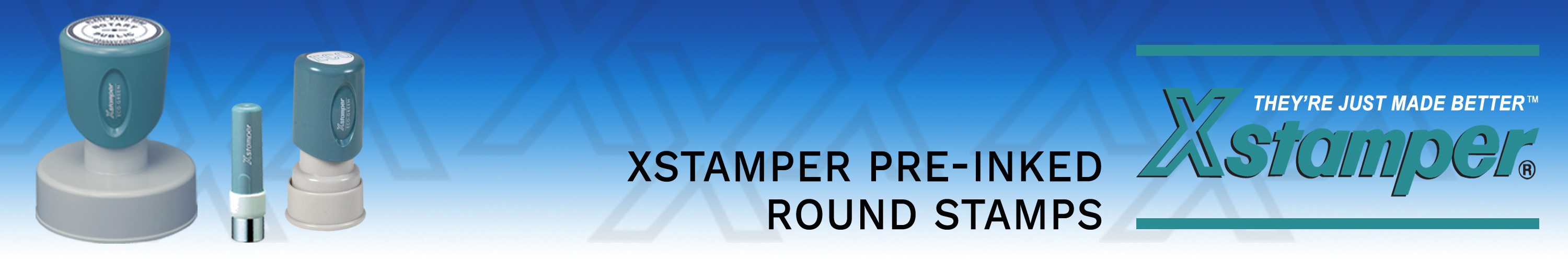 Xstamper Round Stamps Made and shipped daily. Free same day shipping. No sales tax - ever.