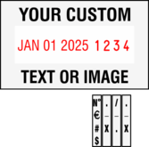 image of Shiny 6404 heavy duty date, number, and text stamp impression