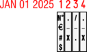 image of Shiny 6404 heavy duty date and number stamp impression