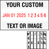 image of Shiny 6406 heavy duty date, number, and text stamp impression