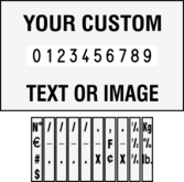 image of Shiny 64410 heavy duty number and text stamp impression