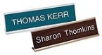1-1/2 x 10 desk signs with aluminum holder made daily online! Free same day shipping. No sales tax - ever.