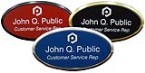 1-1/2 x 3 Oval Plastic Engraved Name Tags With Frame Made Daily Online! Free same day shipping. No sales tax - ever.