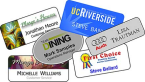 Order Now! Full Color Sublimated Name Tags. Sized at 1-1/4" x 3". Upload your artwork, choose your clip style, and checkout.