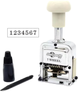 7 wheel automatic numbering machines shipped daily online. Free same day shipping. Excellent customer service. No sales tax - ever.