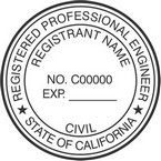 California Registered Professional Engineer Seals
