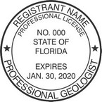 Florida Professional Geologist Seals with Expiration