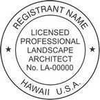 Hawaii Licensed Professional Landscape Architect Seals