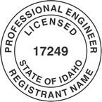 Idaho Licensed Professional Engineer Seals