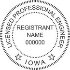 Iowa Licensed Professional Engineer Seals