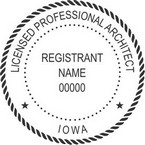 Iowa Licensed Professional Architect Seals