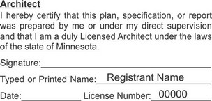 Minnesota Licensed Architect Seals