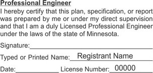Minnesota Professional Engineer Seals