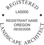 Oregon Registered Landscape Architect Seals