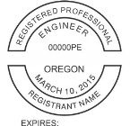 Oregon Registered Professional Engineer Seals