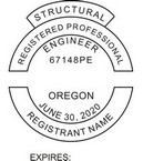 Oregon Registered Professional Structural Engineer Seals